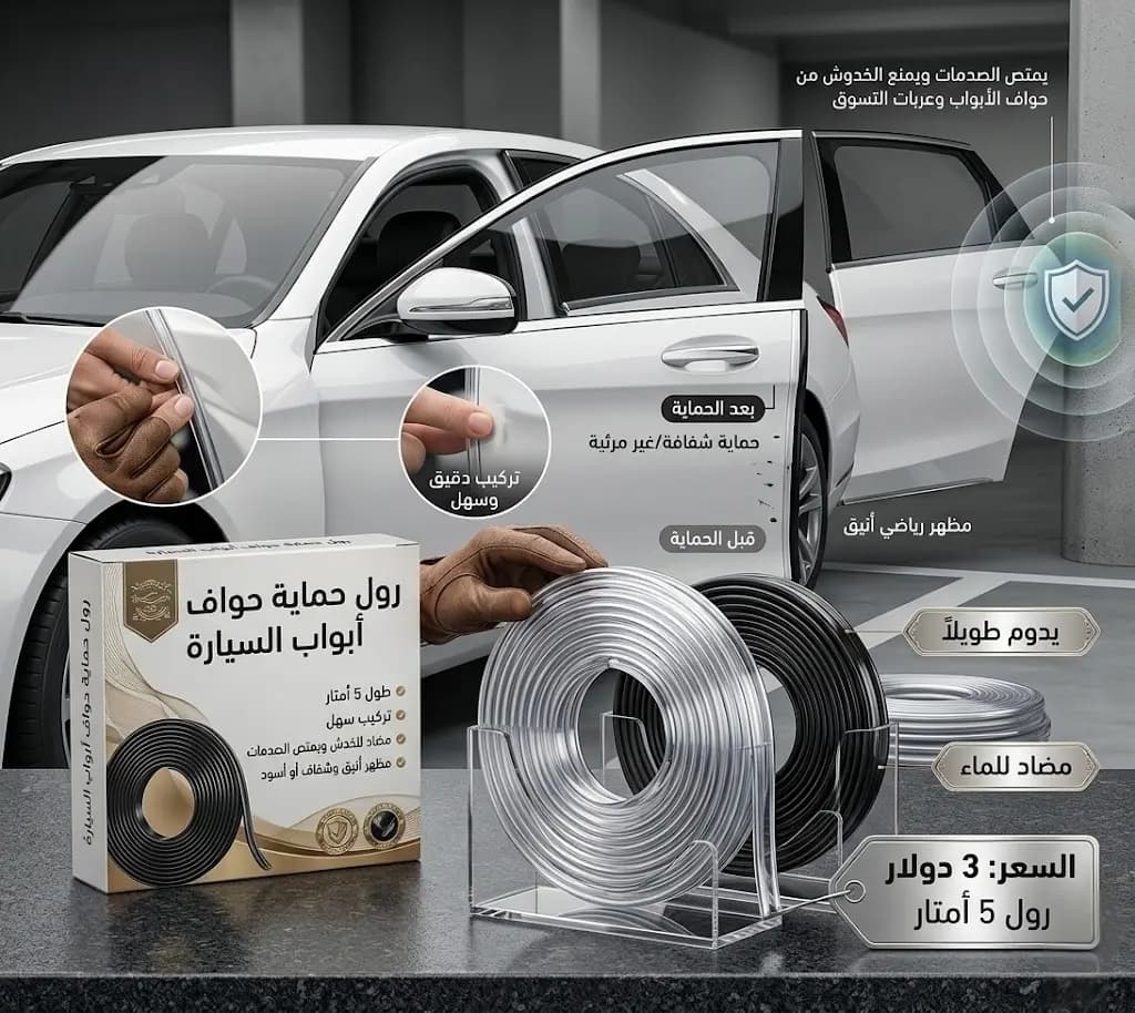 رول حماية حواف ابواب السيارة - Car Door Edge Protection Strip