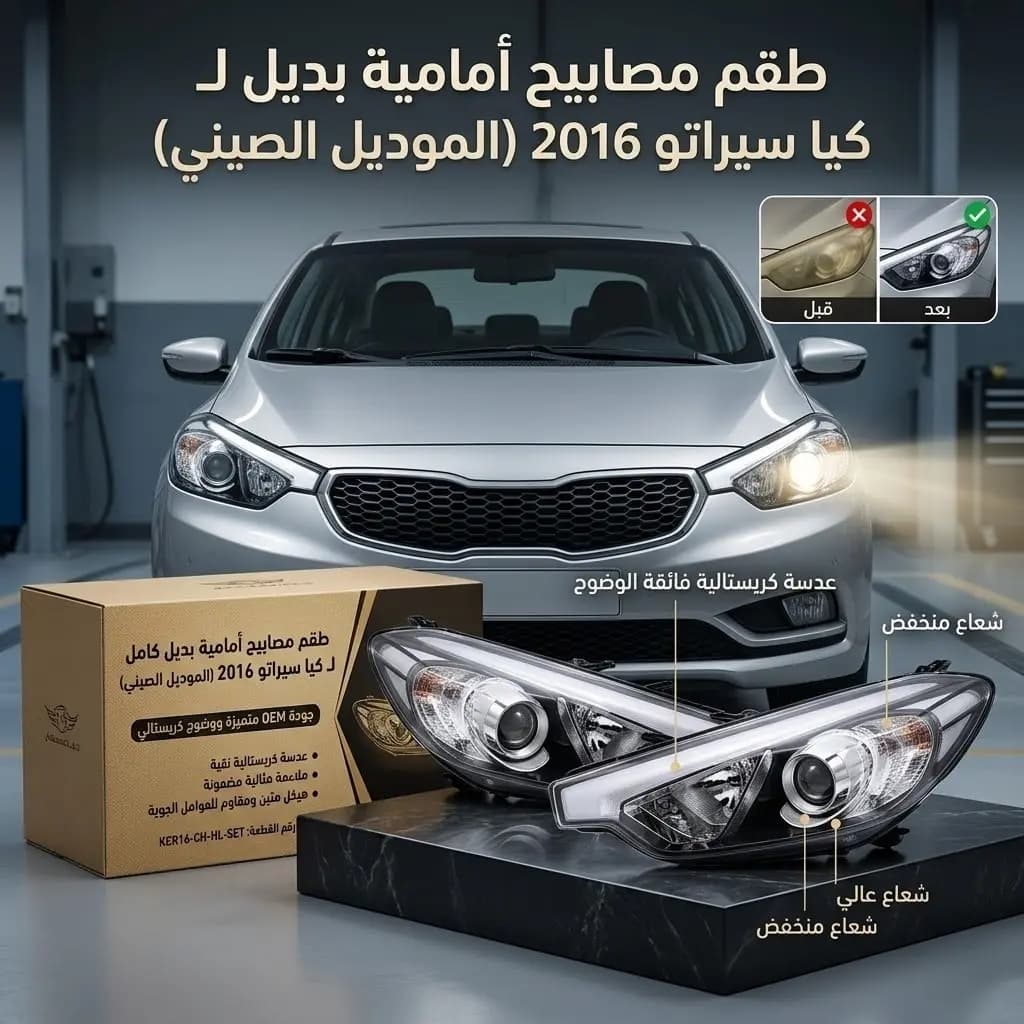 ضوء أمامي سيراتو 2016 صيني / Kia Cerato Headlight 2016 Chinese